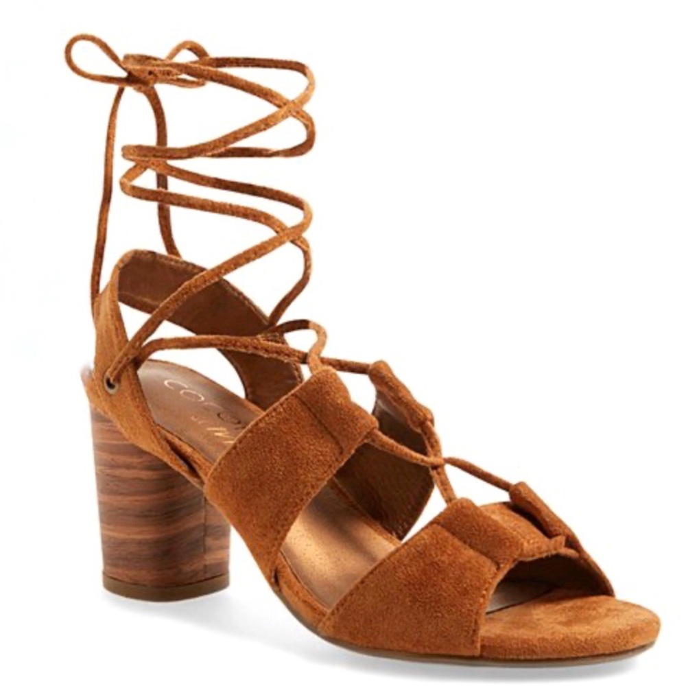 Coconuts by Matisse City Saddle Wrap Ankle Sandal Brown Size 10